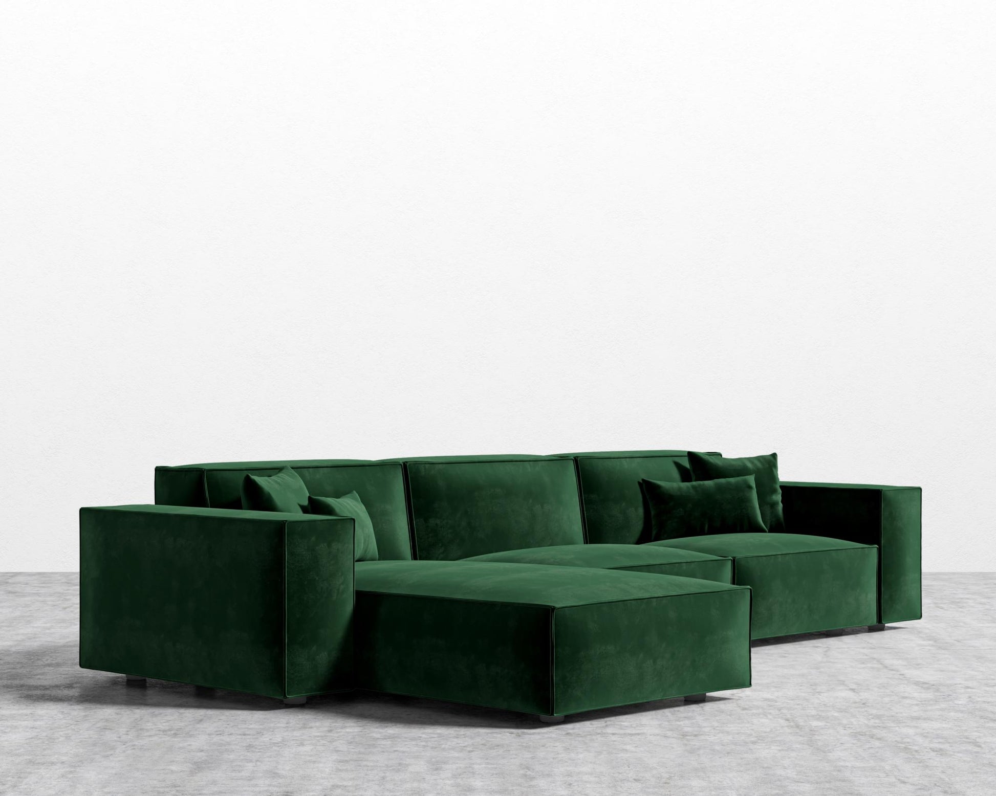 Porter Sectional - Plush Velvet - Moss