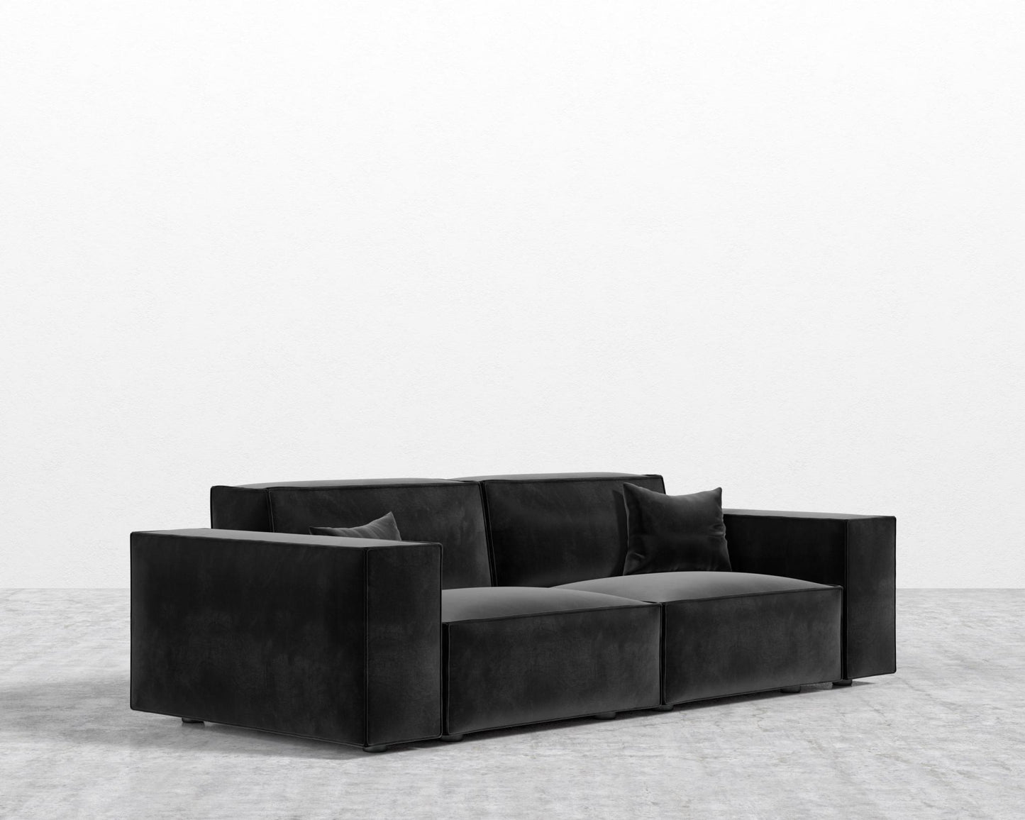 Porter Sofa - Plush Velvet - Black