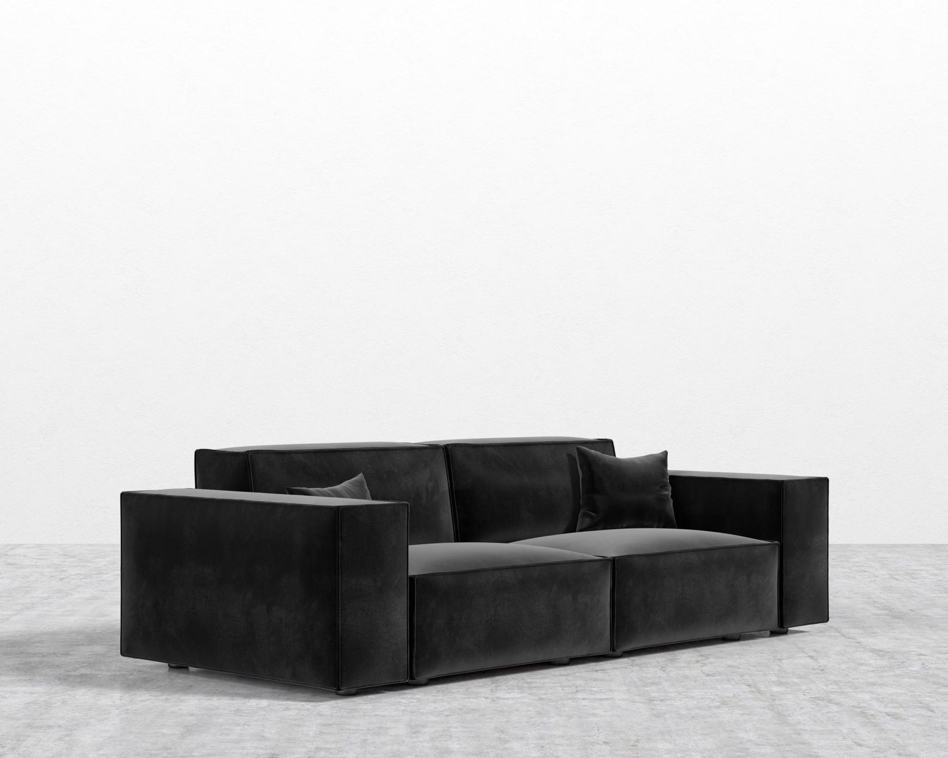 Porter Sofa - Plush Velvet - Black