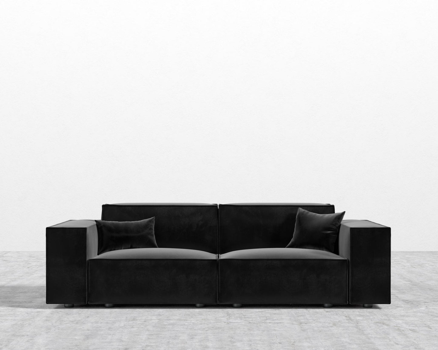 Porter Sofa - Plush Velvet - Black