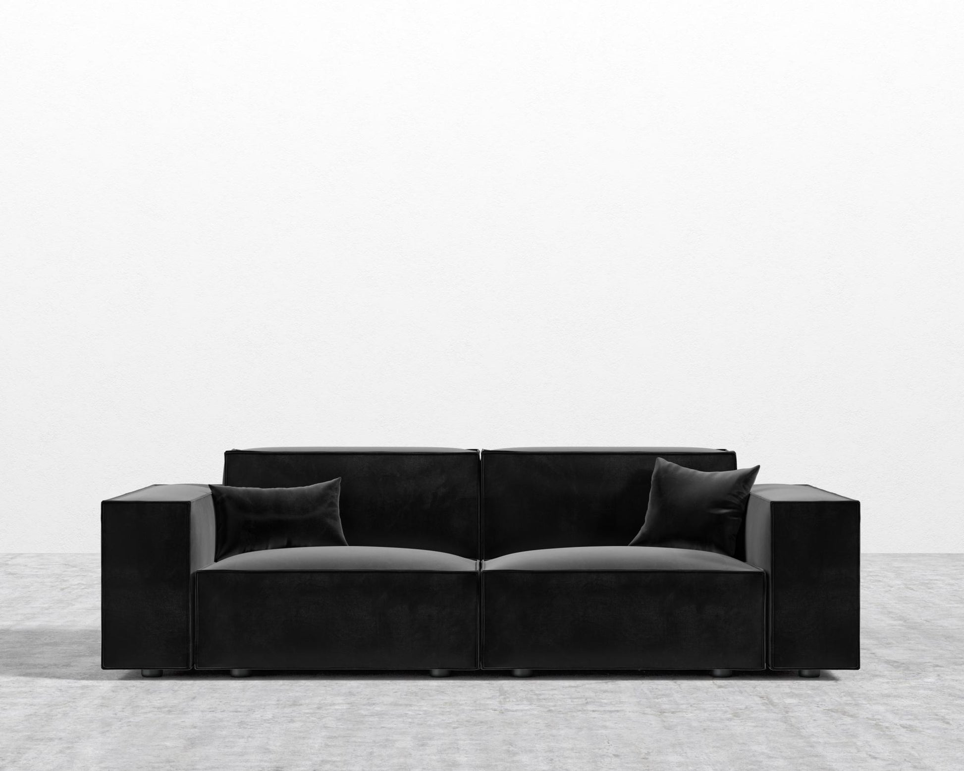 Porter Sofa - Plush Velvet - Black