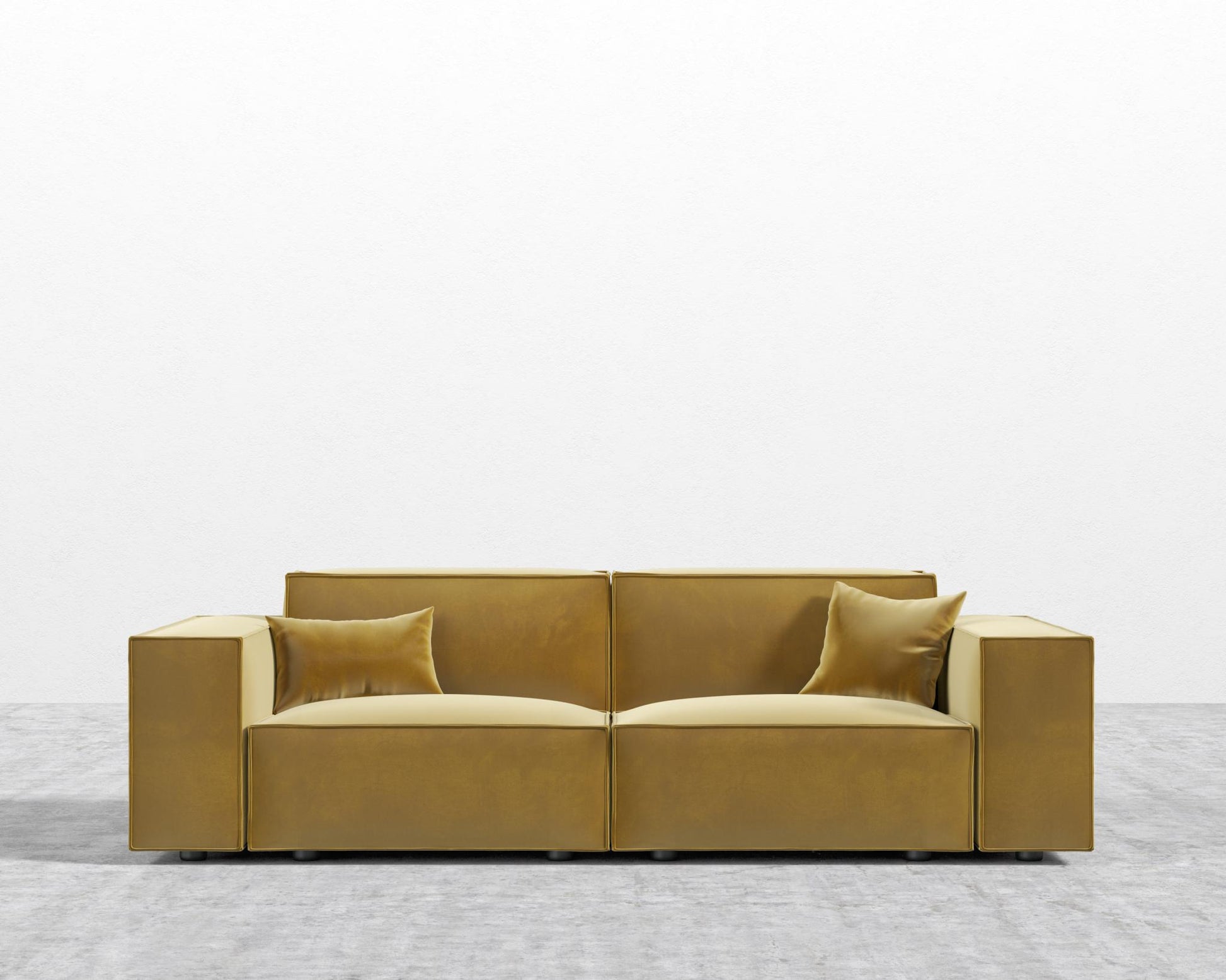 Porter Sofa - Plush Velvet - Golden Beryl