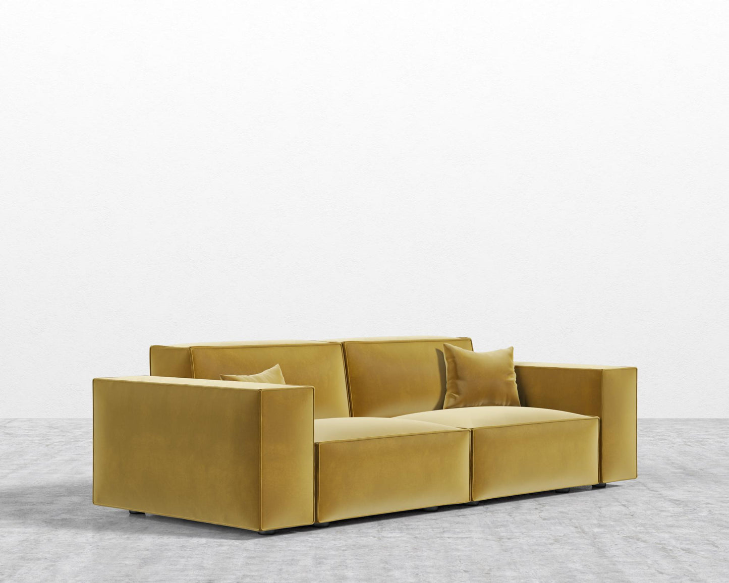 Porter Sofa - Plush Velvet - Golden Beryl