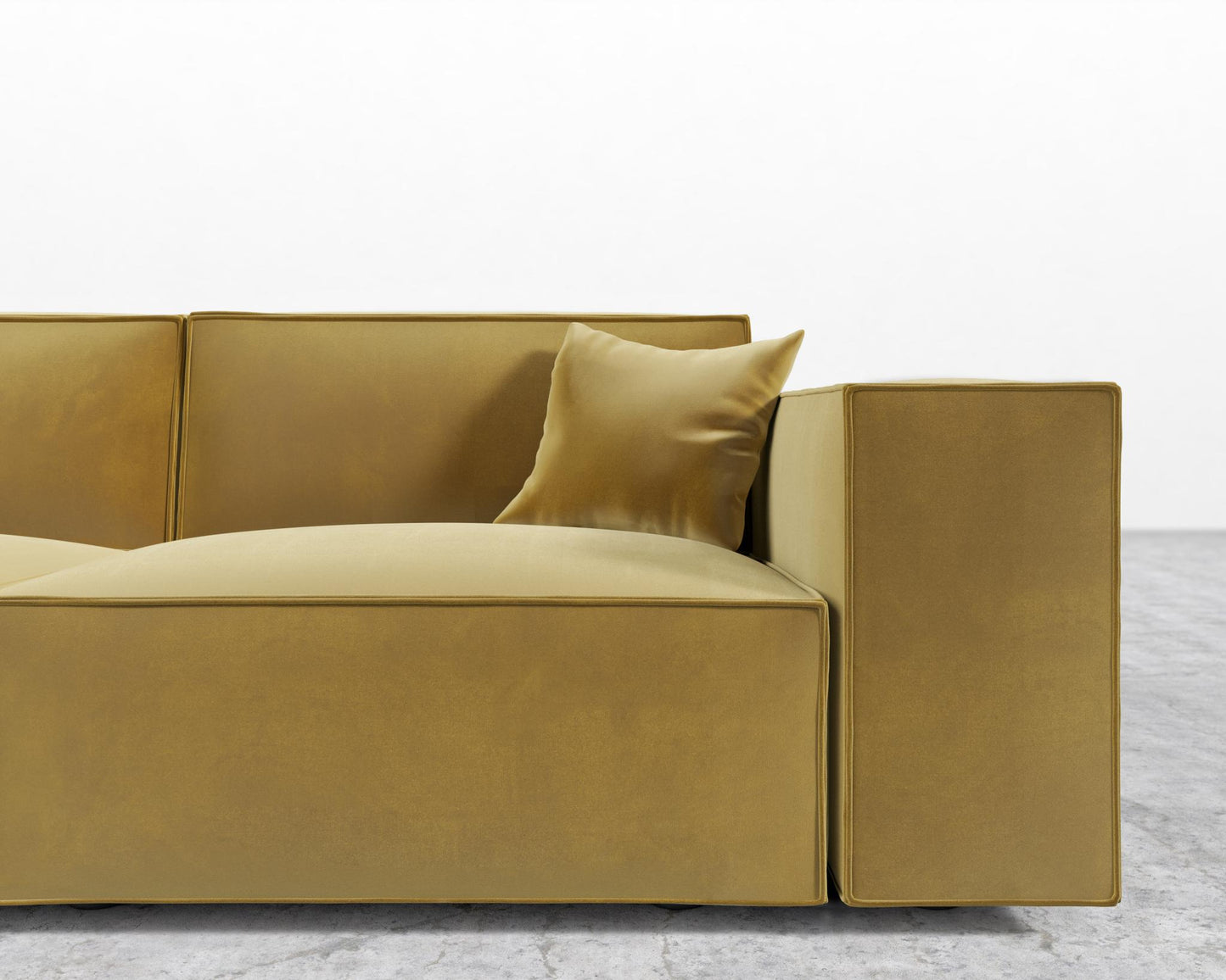 Porter Sofa - Plush Velvet - Golden Beryl