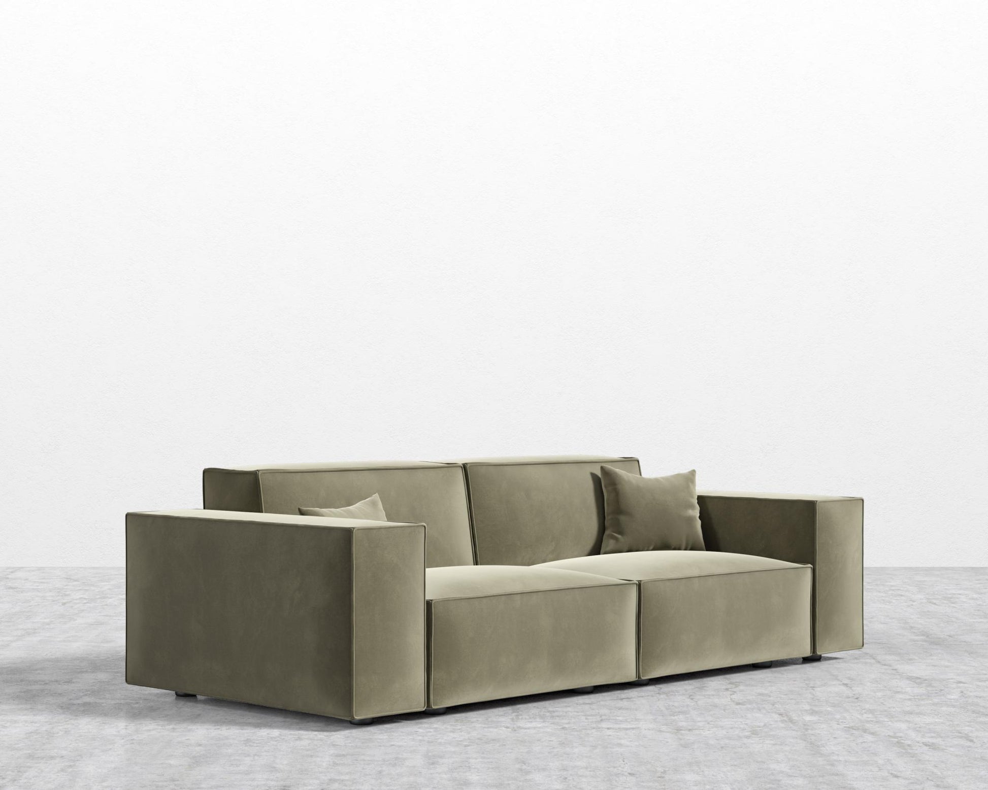Porter Sofa - Plush Velvet - Olive Green