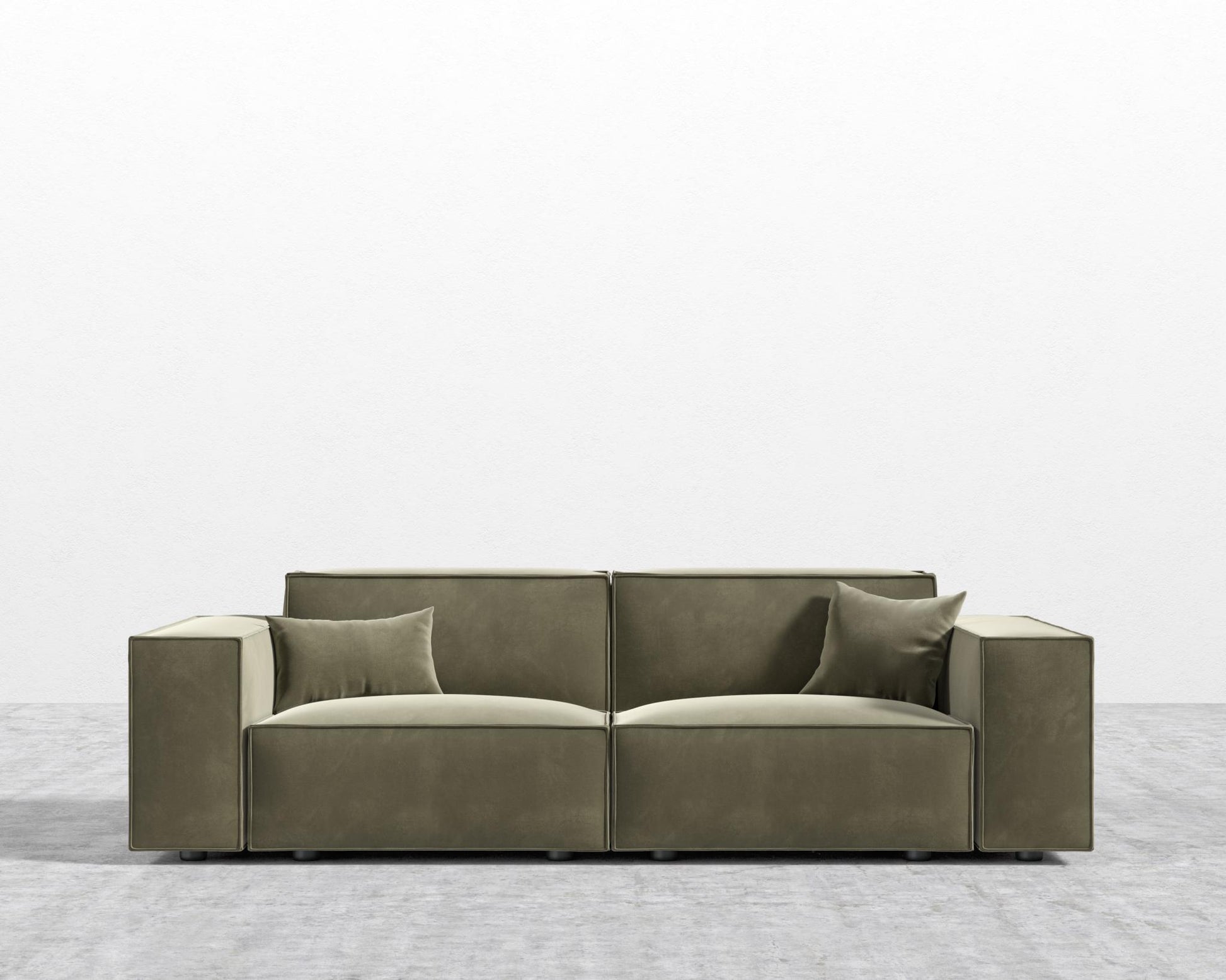 Porter Sofa - Plush Velvet - Olive Green