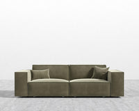 Porter Sofa - Plush Velvet - Olive Green