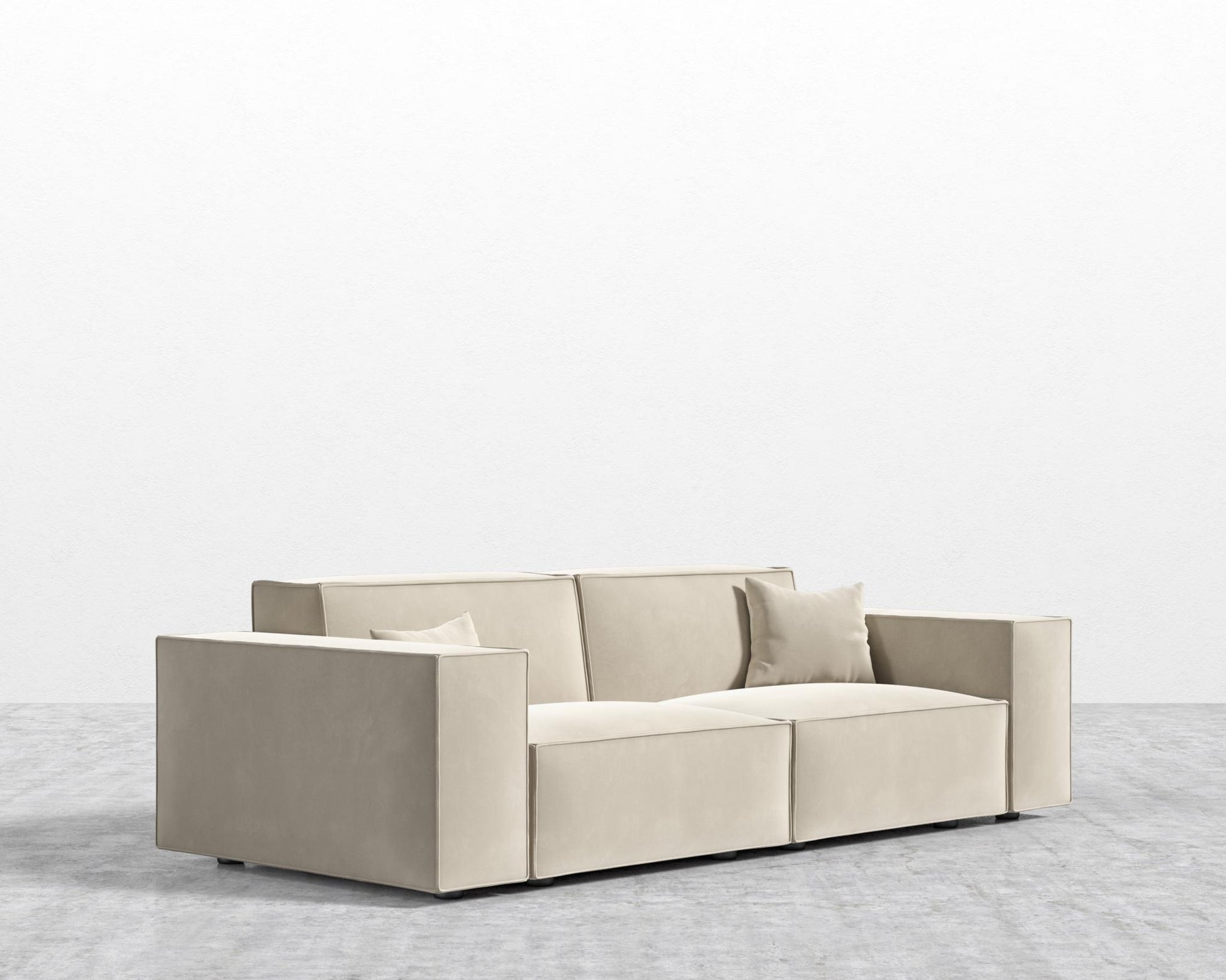 Porter Sofa - Plush Velvet - Warm Taupe 