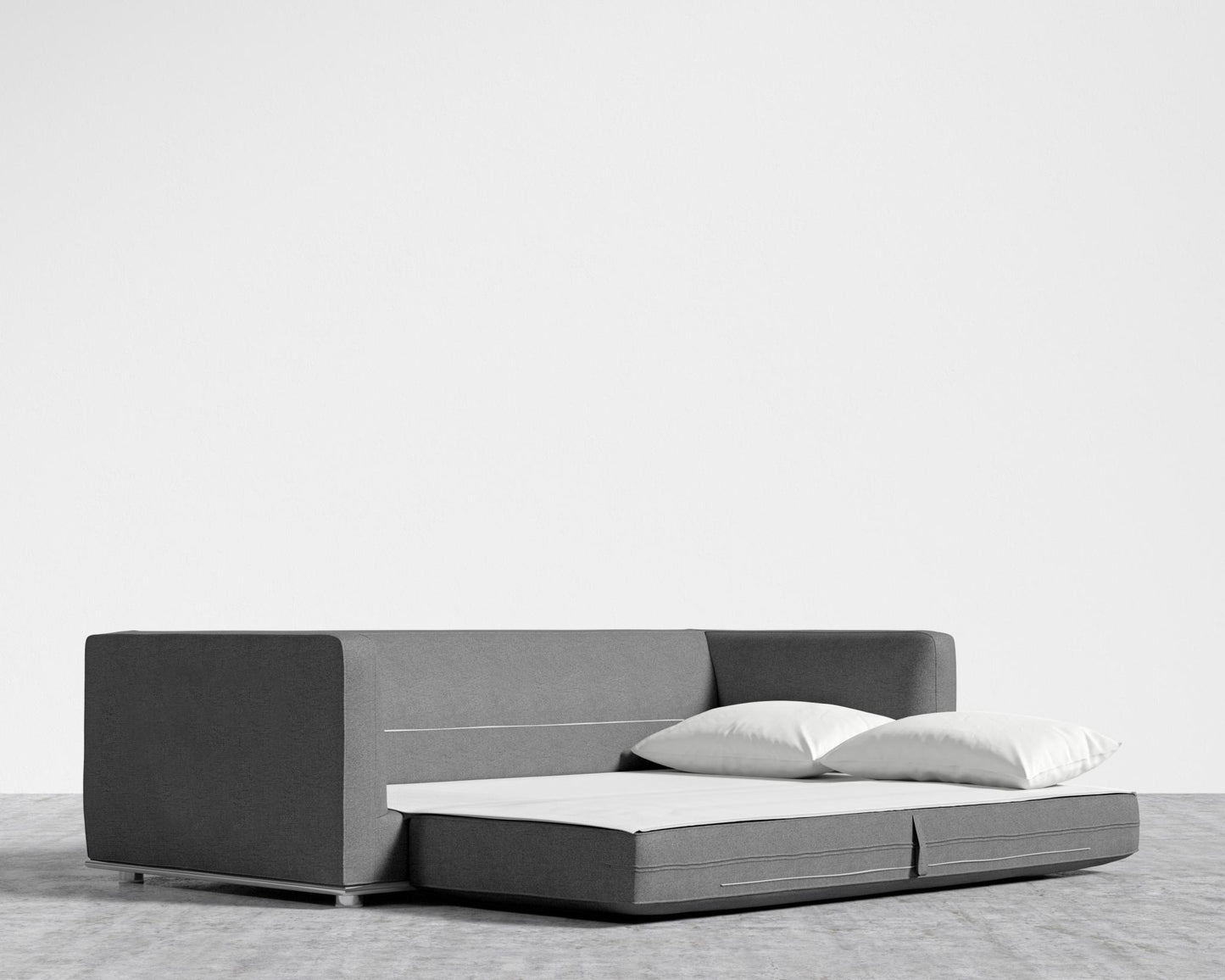 Milo Sleeper Sofa 88 - Plush Weave - Fin