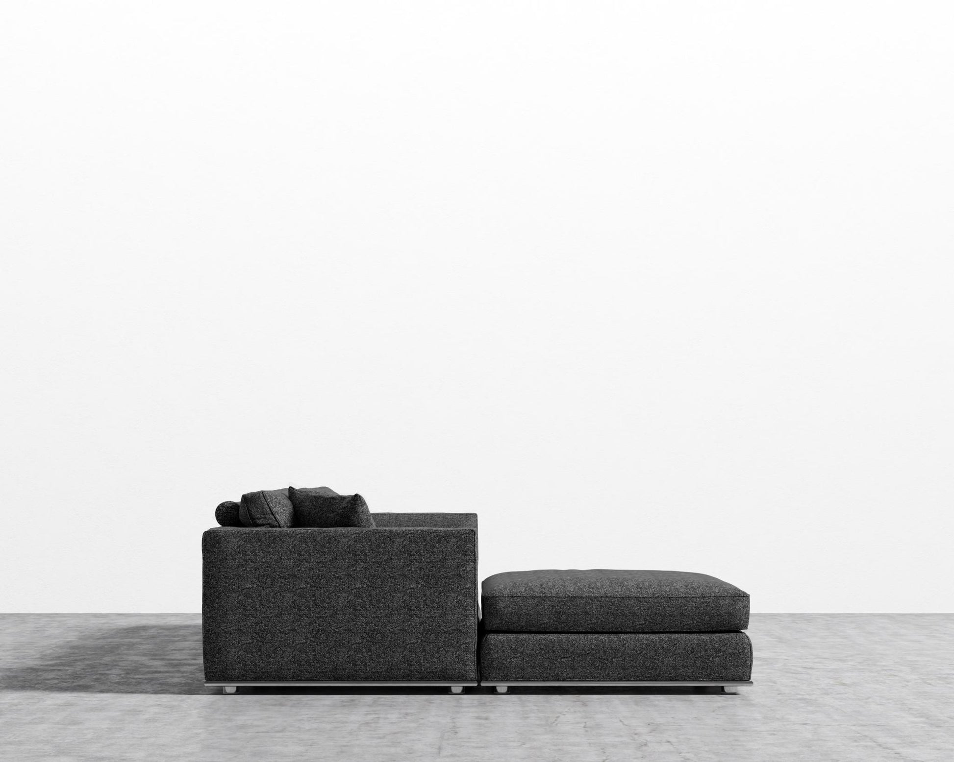 Milo Sectional - Modern Tweed - Dark Comet 