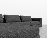 Milo Sectional - Modern Tweed - Dark Comet 