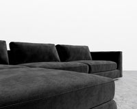 Milo Sectional - Vintage Velvet - Black