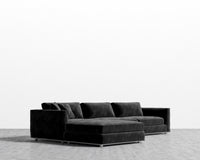 Milo Sectional - Vintage Velvet - Black