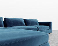 Milo Sectional - Plush Velvet - Cobalt