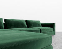 Milo Sectional - Plush Velvet - Moss