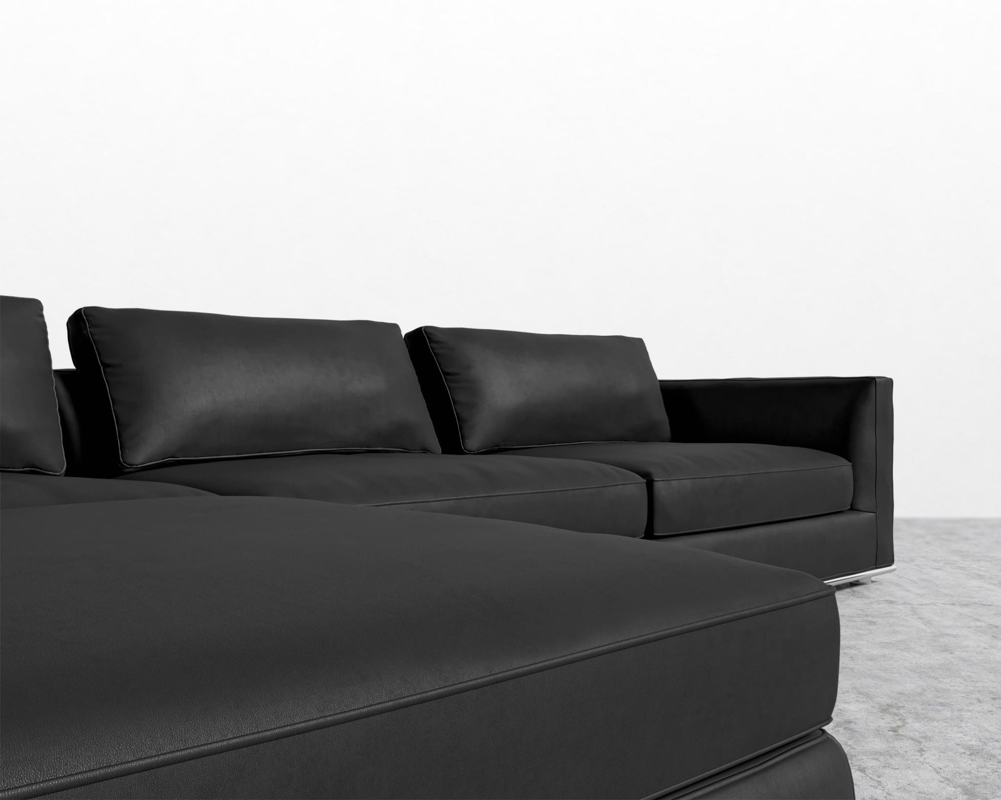 Milo Modular Sectional - Microfiber - Trento Jet Black