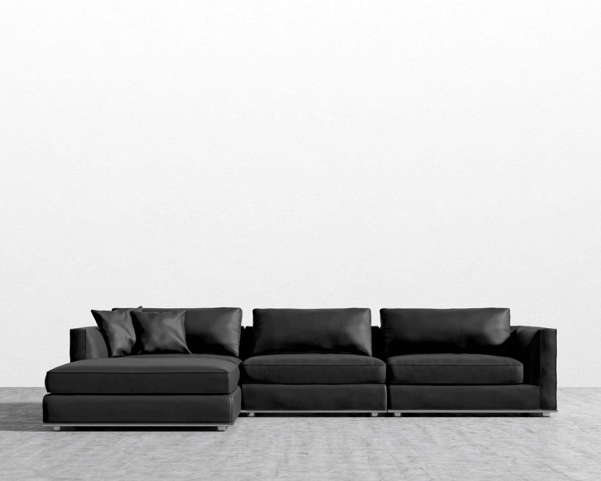 Milo Modular Sectional - Microfiber - Trento Jet Black