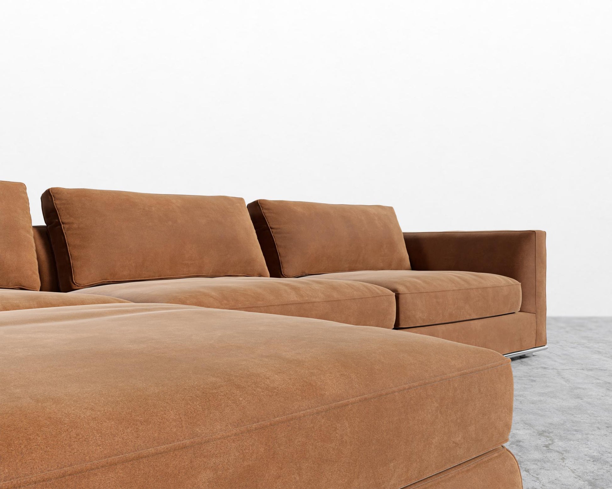 Milo Modular Sectional - Venice Vegan Suede - Cider