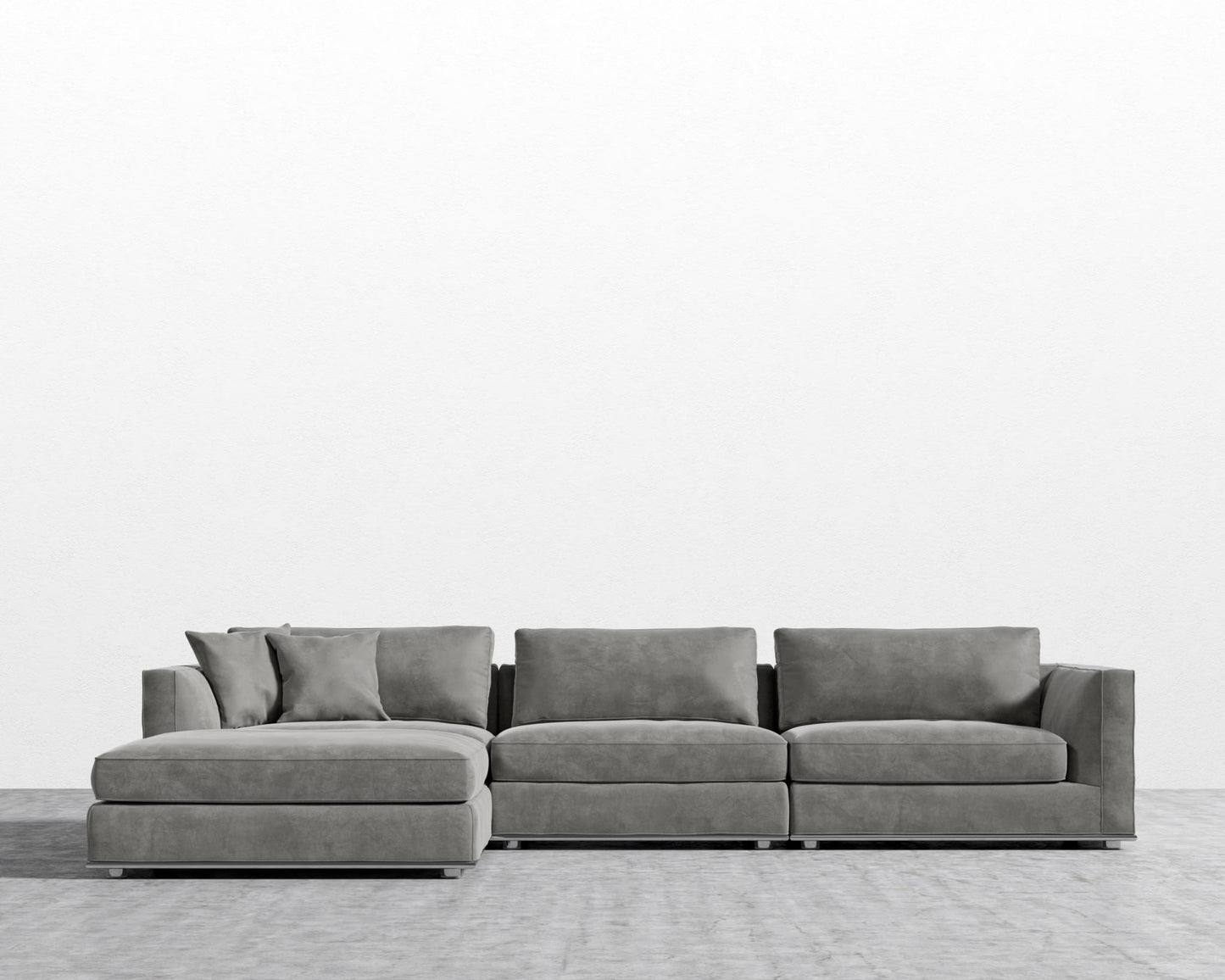 Milo Modular Sectional - Venice Vegan Suede - Strato