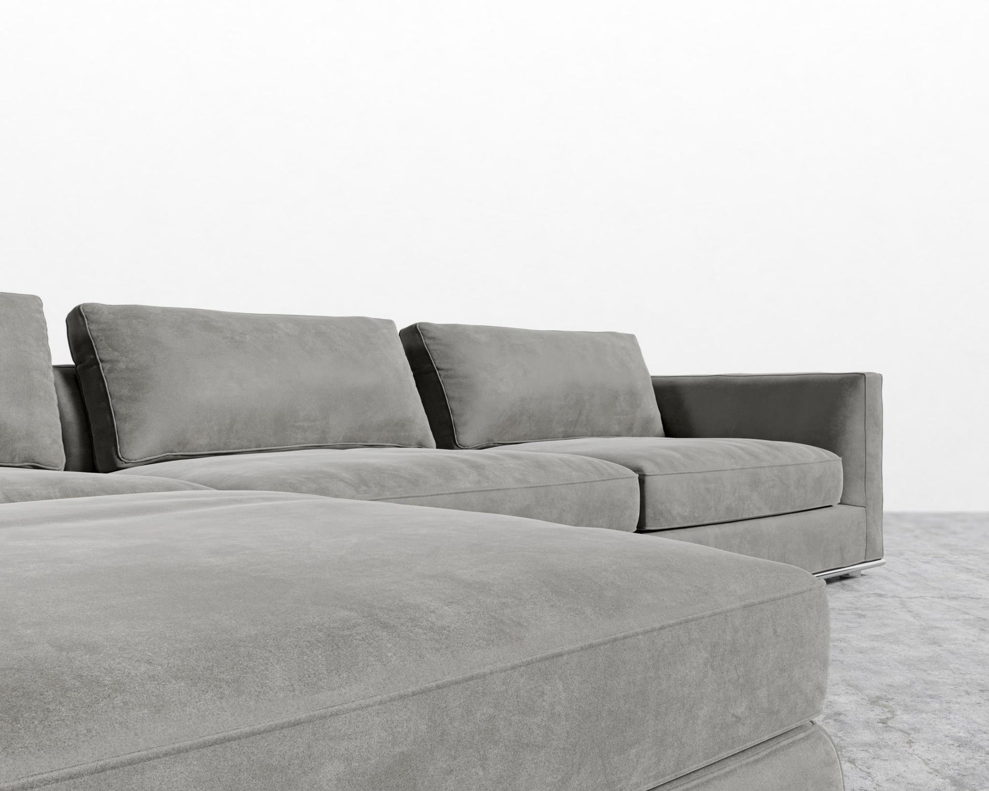 Milo Modular Sectional - Venice Vegan Suede - Strato