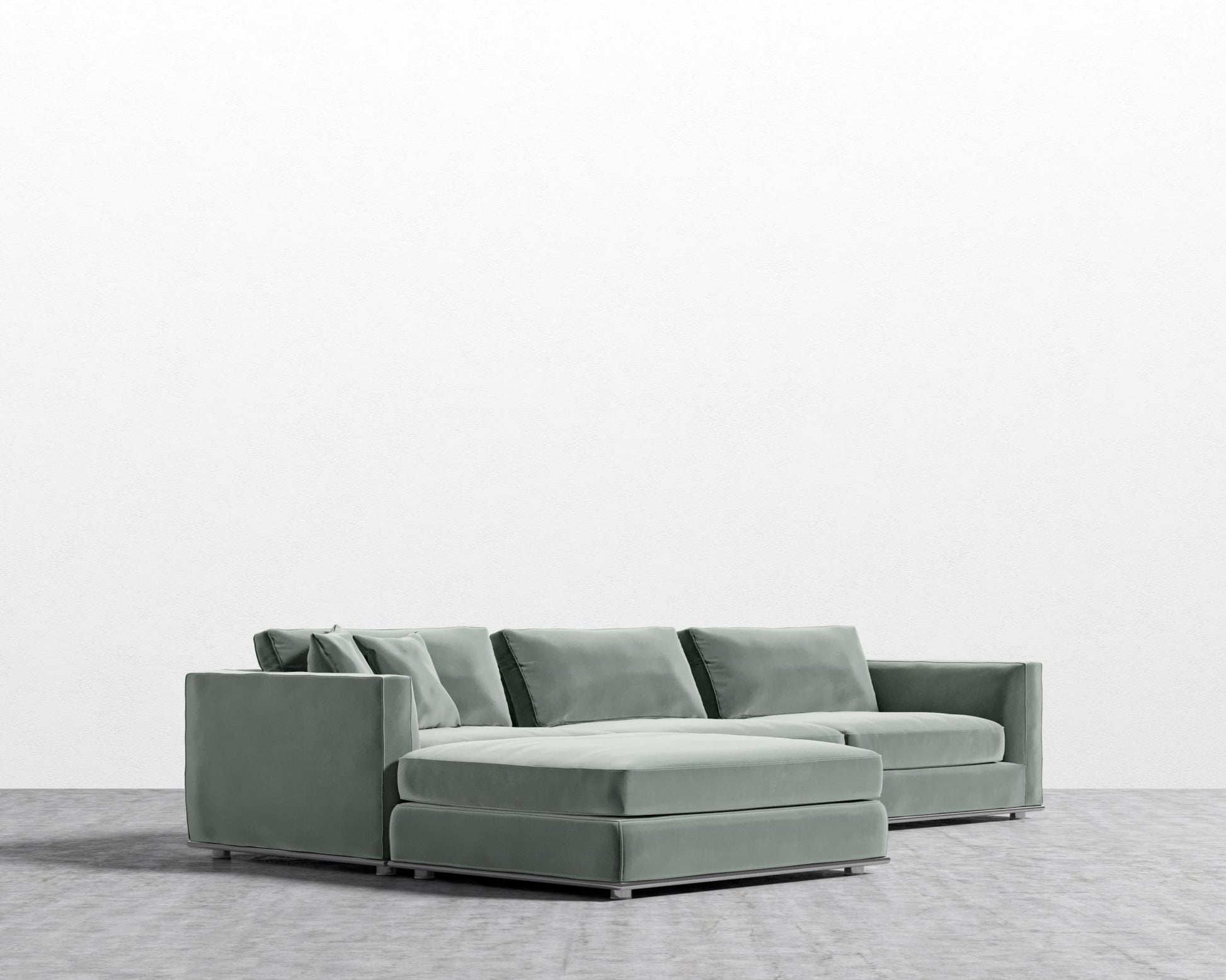 Milo Modular Sectional - Plush Velvet - Moonstone