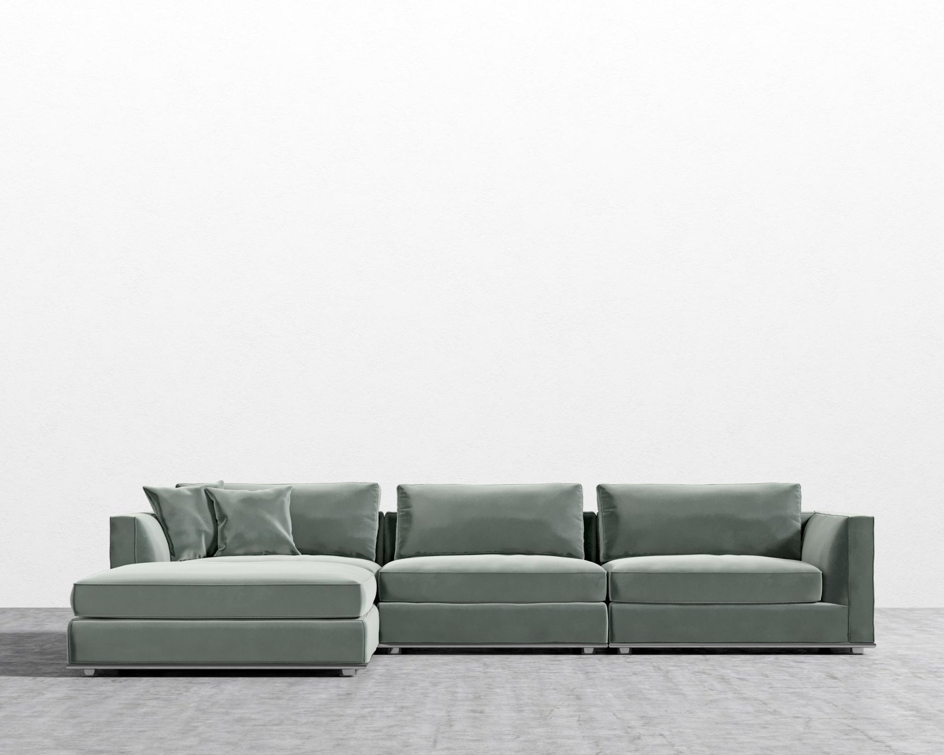 Milo Modular Sectional - Plush Velvet - Moonstone