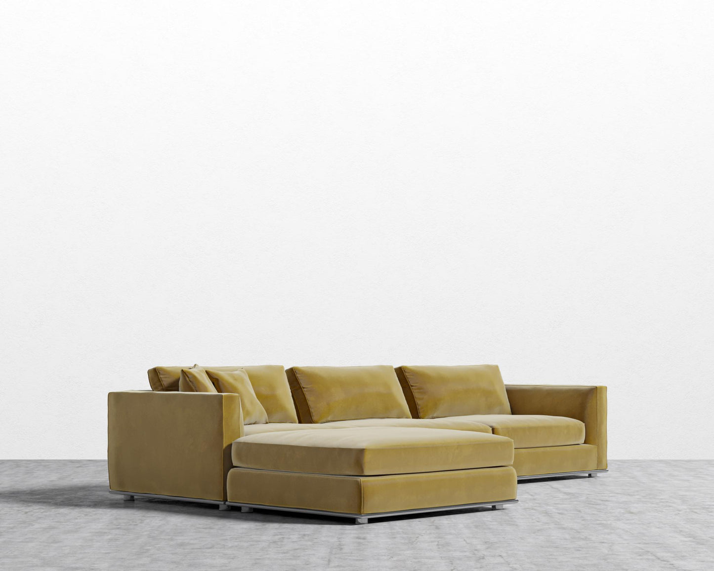 Milo Modular Sectional - Plush Velvet - Golden Beryl