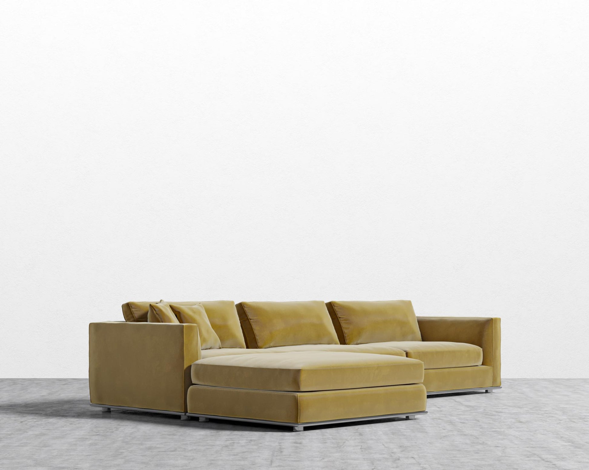Milo Modular Sectional - Plush Velvet - Golden Beryl