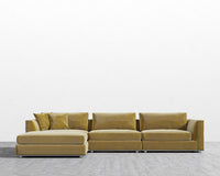 Milo Modular Sectional - Plush Velvet - Golden Beryl