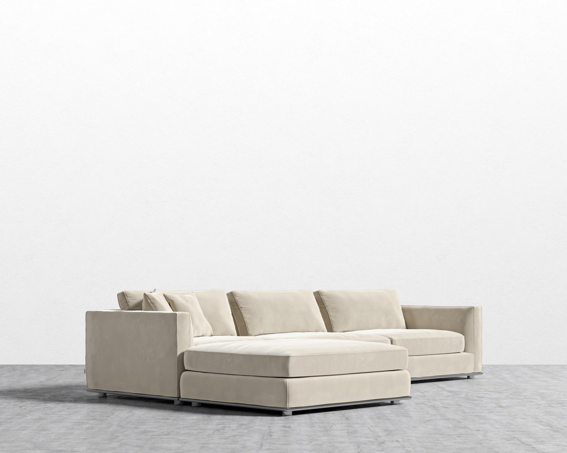 Milo Modular Sectional - Signature Plush Velvet - Warm taupe