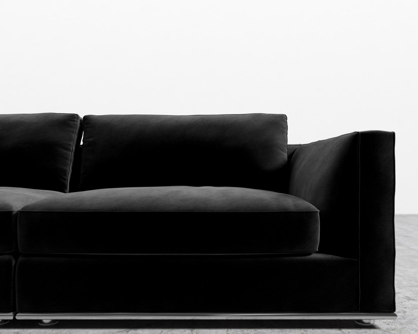Milo Sofa - Vintage Velvet - Black