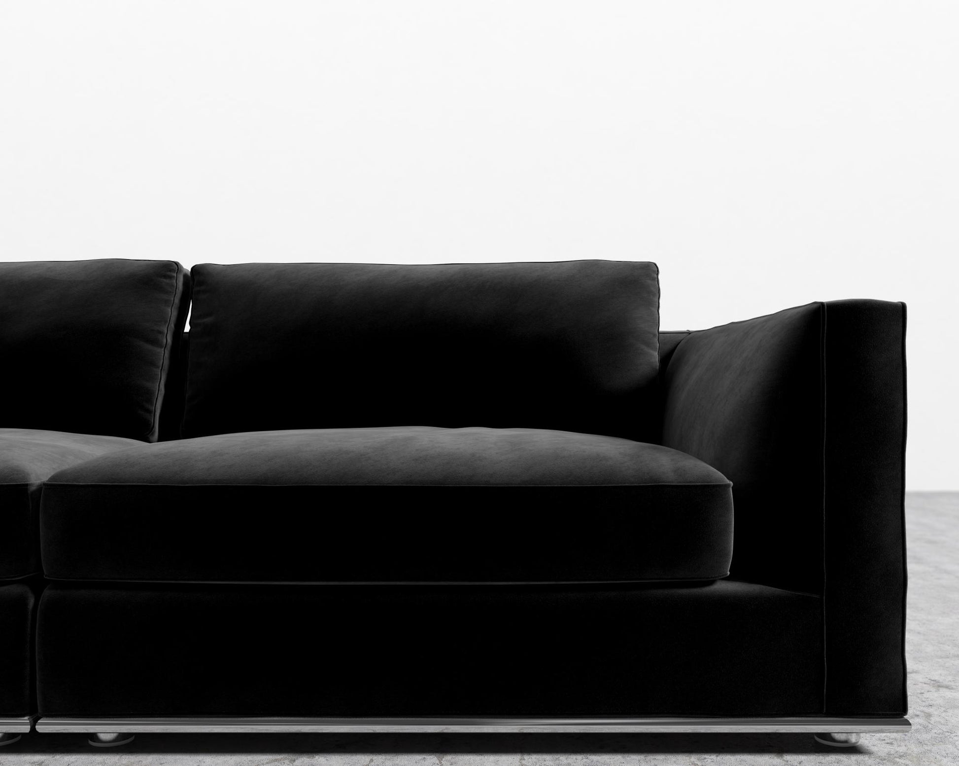 Milo Sofa - Vintage Velvet - Black