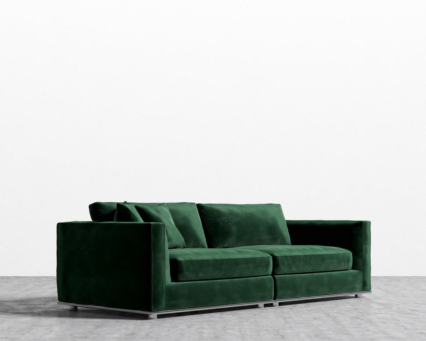 Milo Sofa - Plush Velvet - Moss