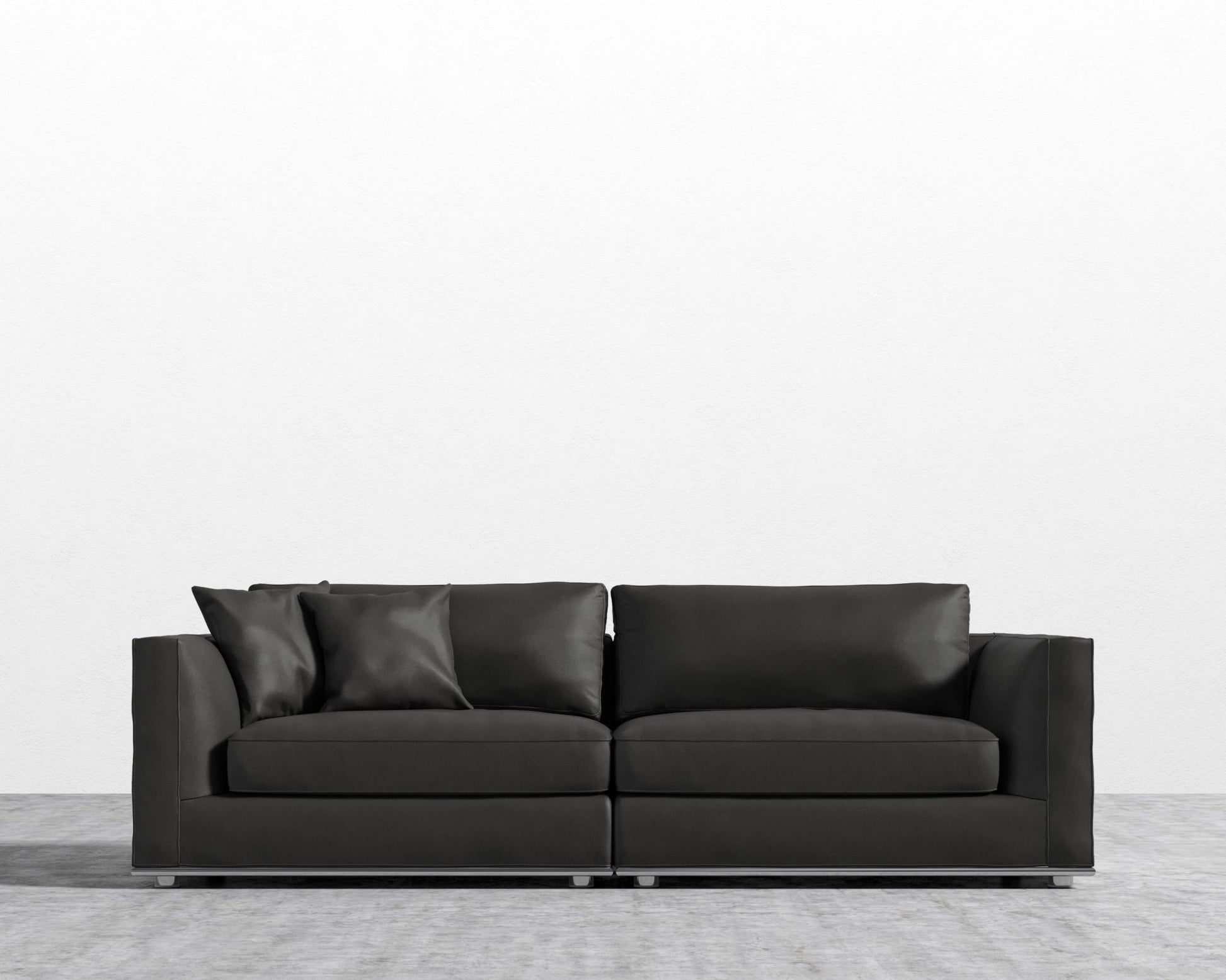Milo Sofa - Microfiber Leather - Trento Jet Black