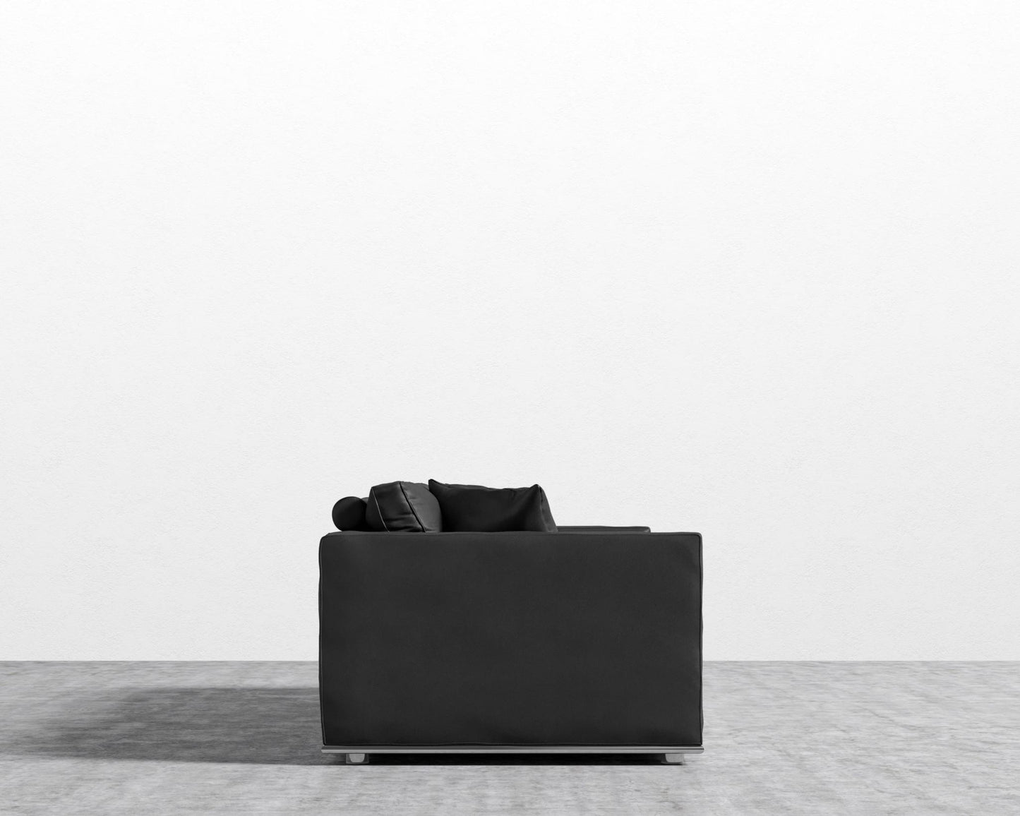 Milo Sofa - Microfiber Leather - Trento Jet Black