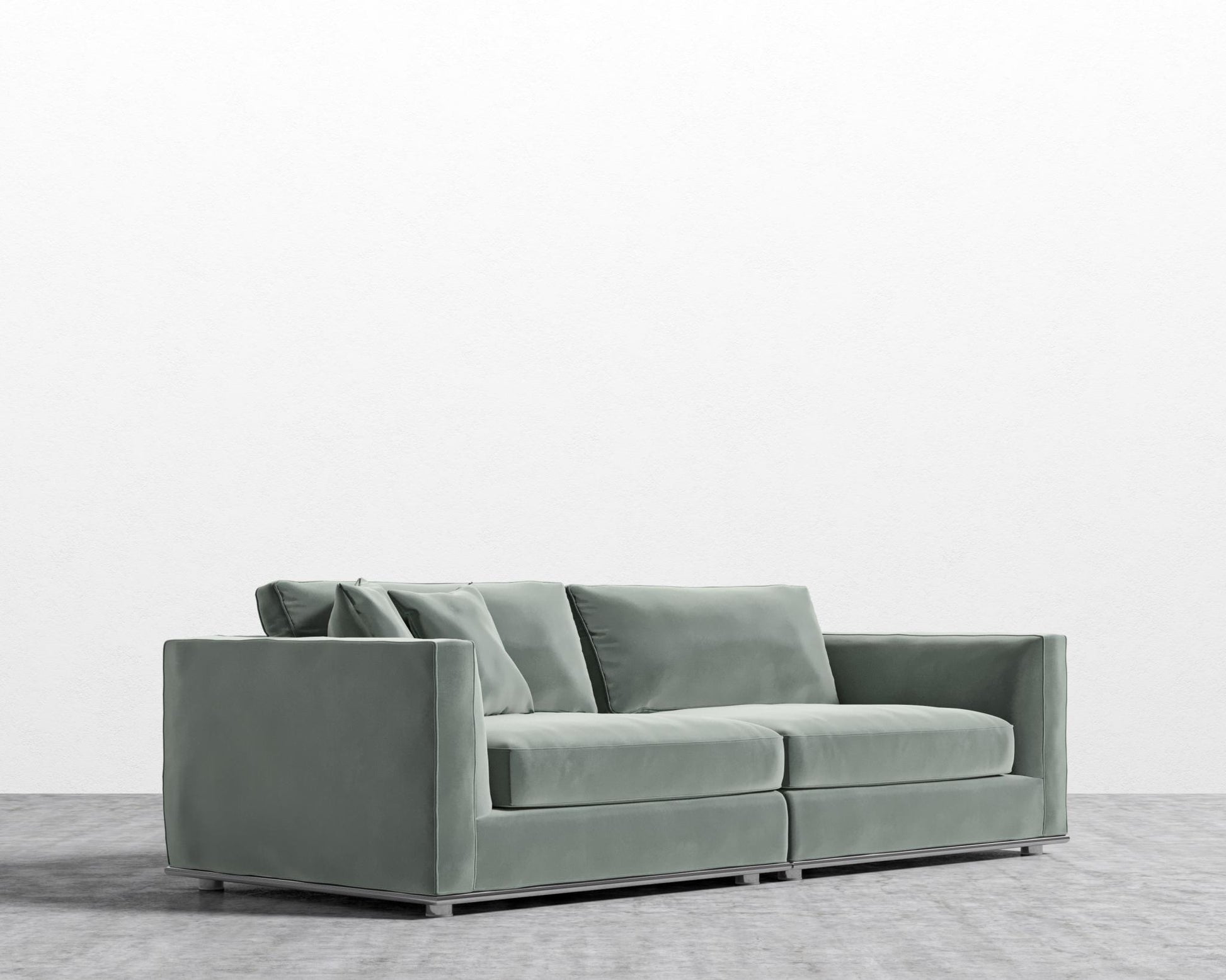 Milo Sofa - Plush Velvet - Moonstone