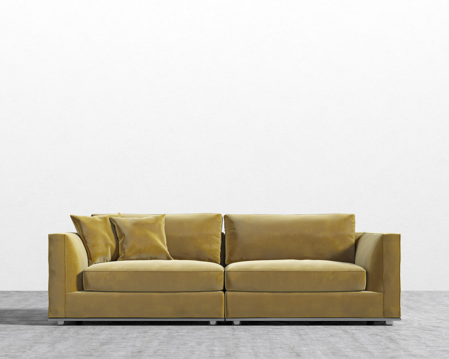 Milo Sofa - Plush Velvet - Golden Beryl
