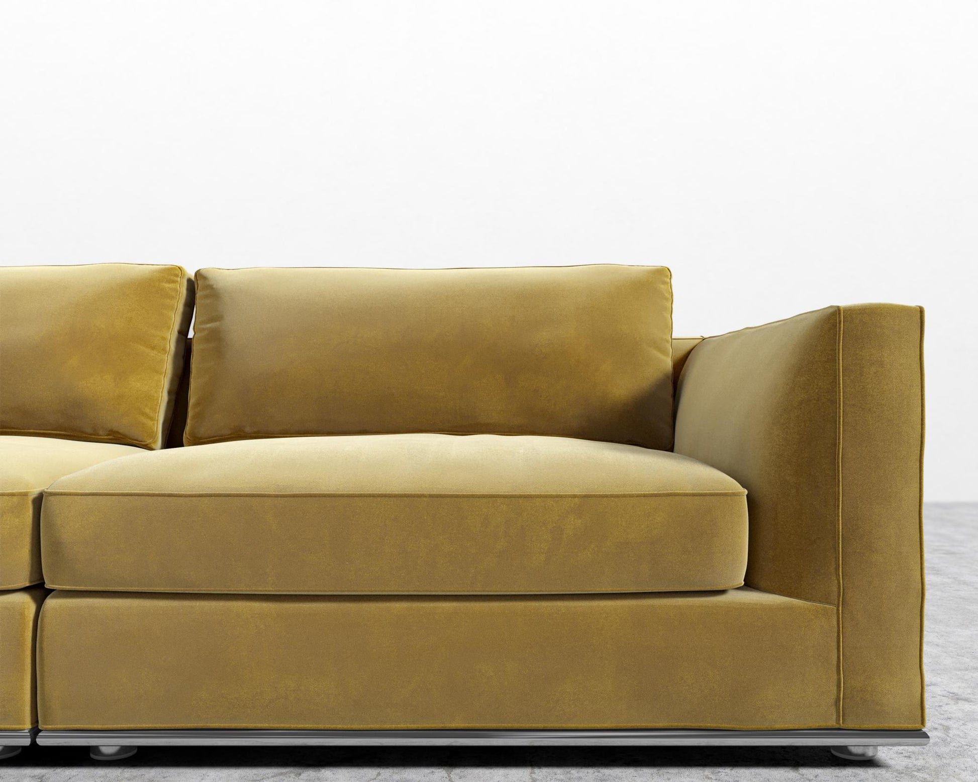 Milo Sofa - Plush Velvet - Golden Beryl