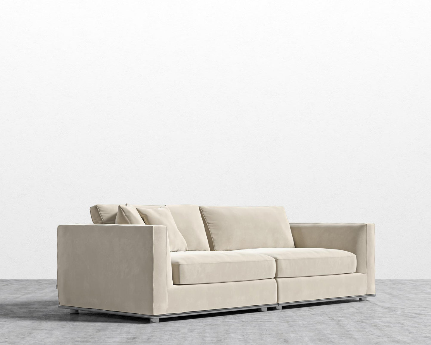 Milo Right Arm - Signature Plush Velvet - Warm Taupe