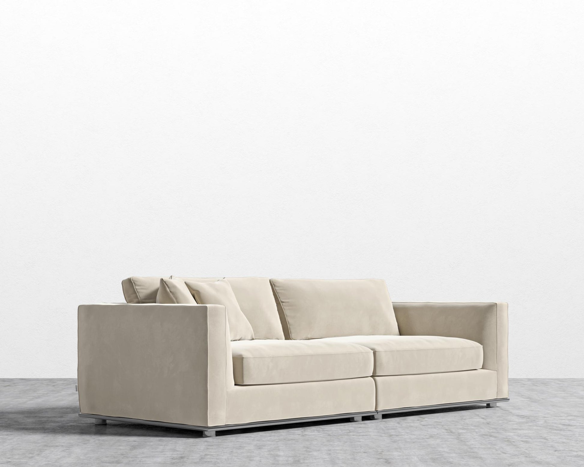 Milo Right Arm - Signature Plush Velvet - Warm Taupe