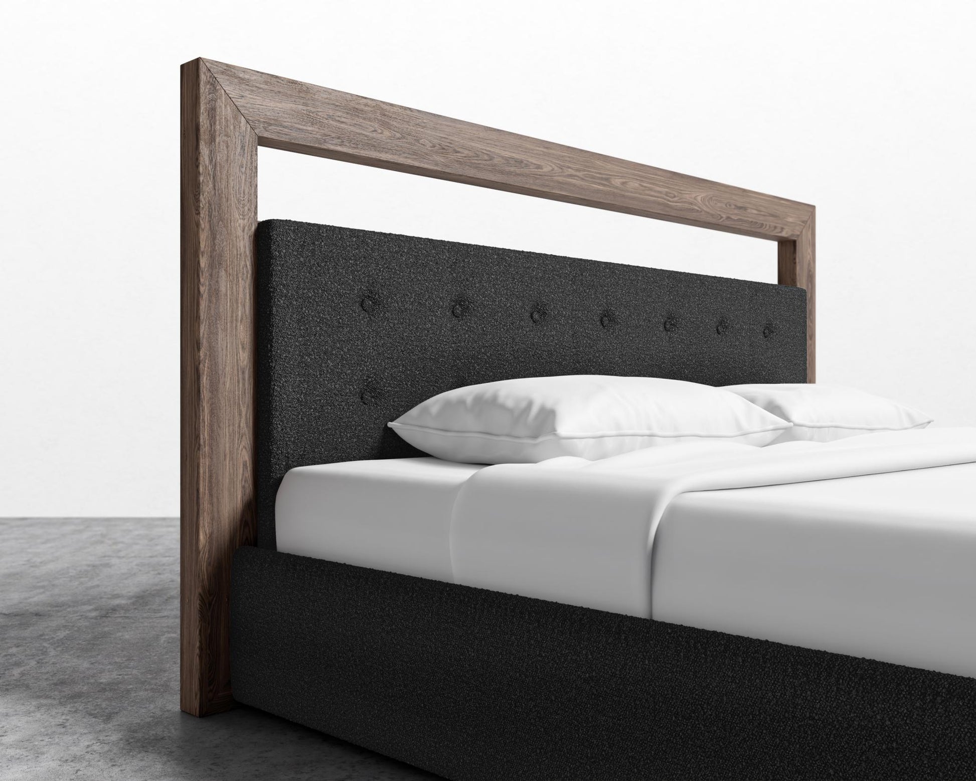 Chloe Bed - King - Chatou Boucle - Caviar