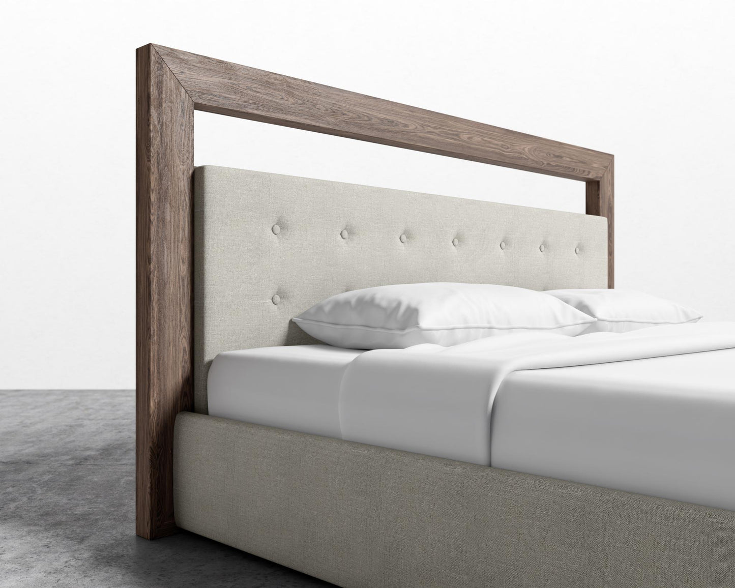 Chloe Bed - King - Leuven Linen - Haze