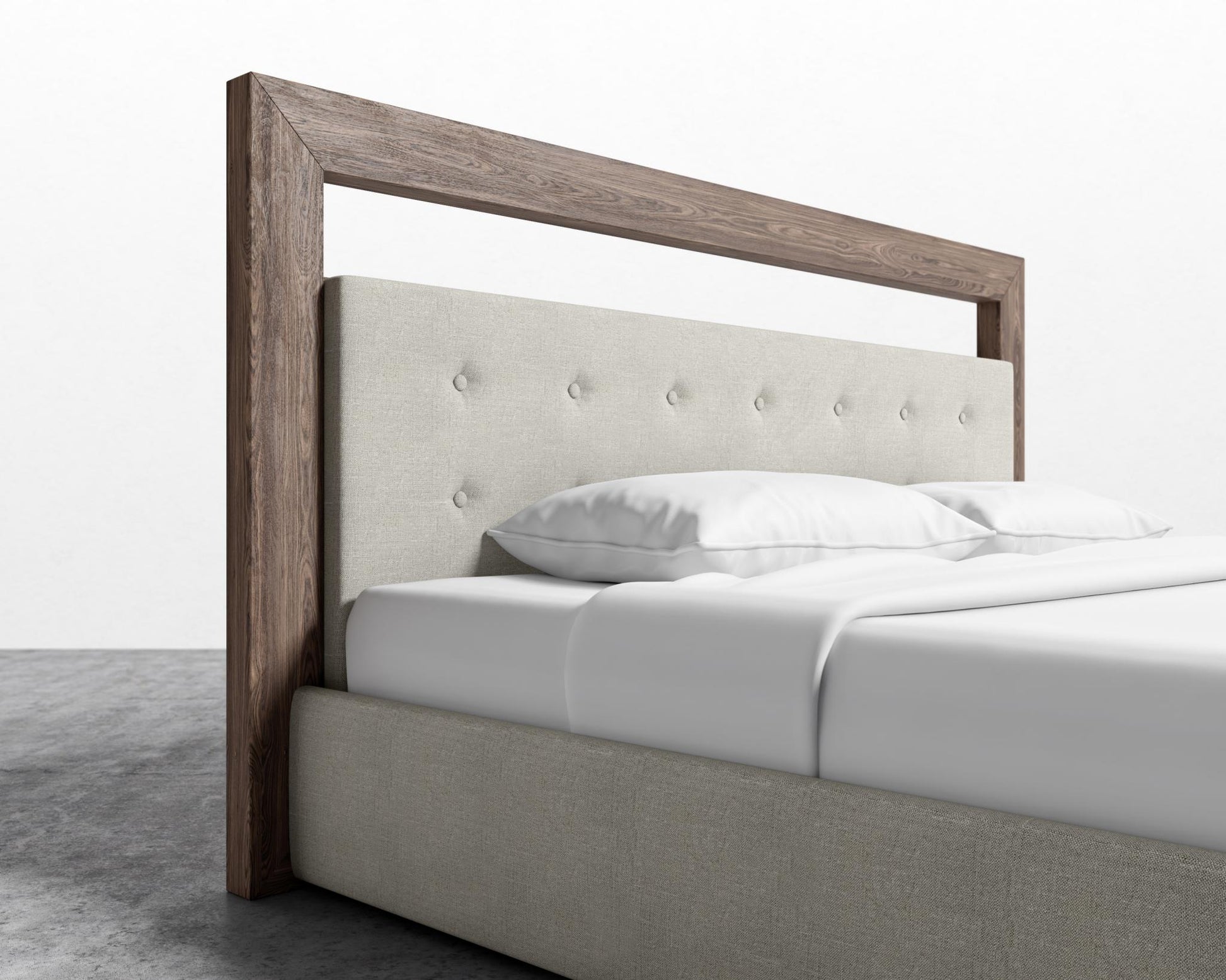 Chloe Bed - King - Leuven Linen - Haze
