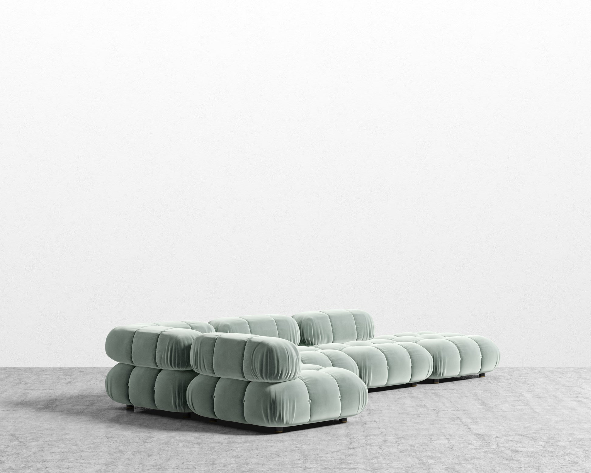Belia Modular Sectional - Plush Velvet - Moonstone