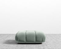 Belia Ottoman - Plush Velvet - Moonstone