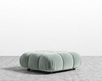 Belia Ottoman - Plush Velvet - Moonstone