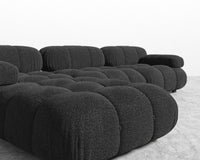 Belia Sectional Sofa - Chatou Boucle - Caviar