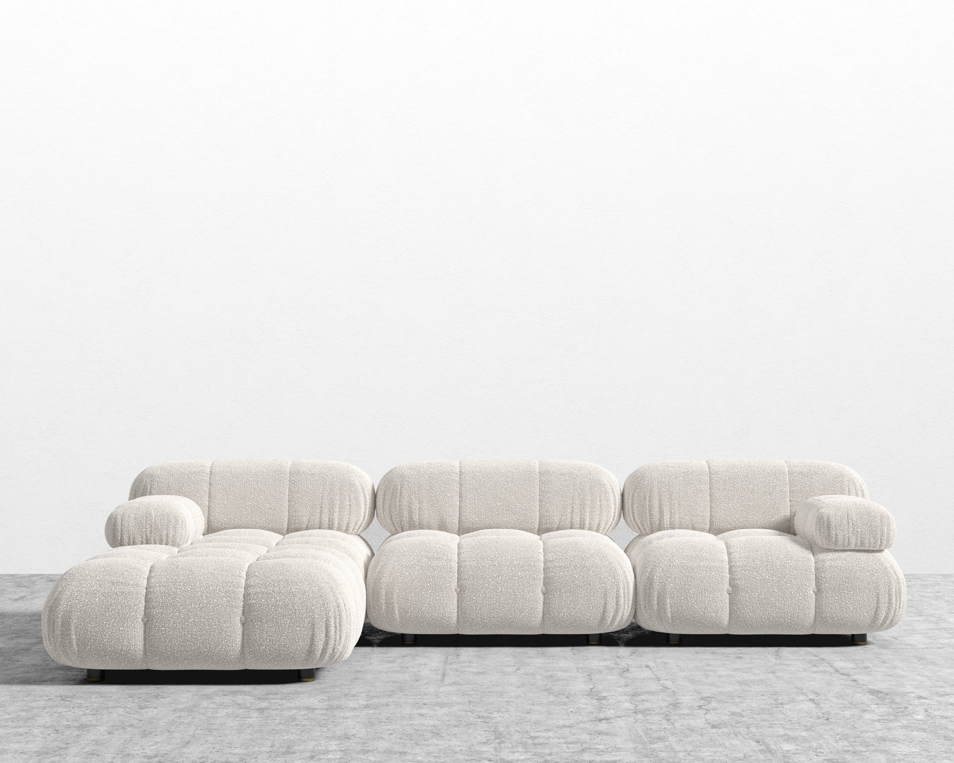 Belia Sectional Sofa - Chatou Boucle - Pearl