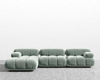 Belia Sectional Sofa - Plush Velvet - Moonstone