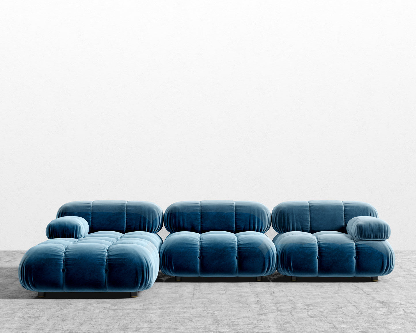 Belia Sectional Sofa - Plush Velvet - Solstice